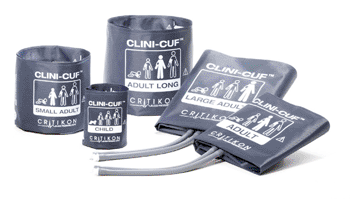 Imagen: La línea de manguitos para presión sanguínea GE Critikon CLINI-CUF (Foto cortesía de GE Healthcare).
